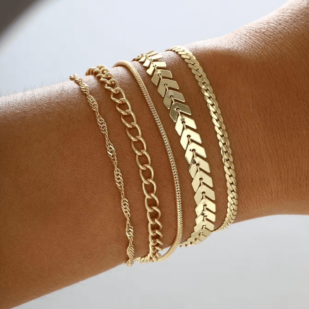 Femme Paperclip Rope Box Chain Bracelets